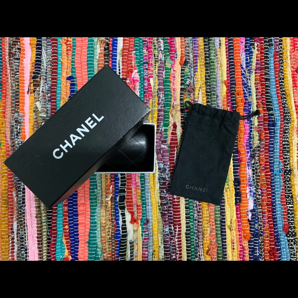 Authentic Chanel Sunglass Case W Pouch